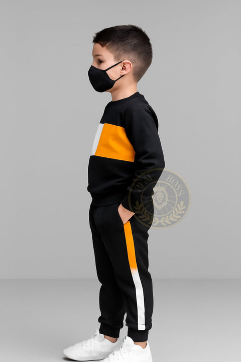 Real Boss-Outfit 2pcs, Sweatshirt & Sweatpants Set, Kid's Clothes For Spring Fall Winter Tracksuit for Kids