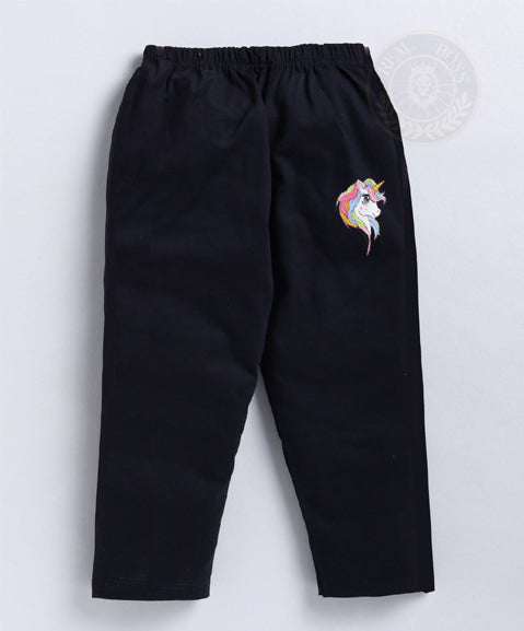 RichMan Baby & Toddler Girls 2-Piece Outfit – Unicorn Print Long Sleeve Top & Pants